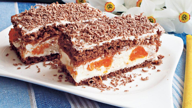 Kakaové řezy s mandarinkami