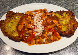 Kuřecí směs se žampiony sypaná křenem