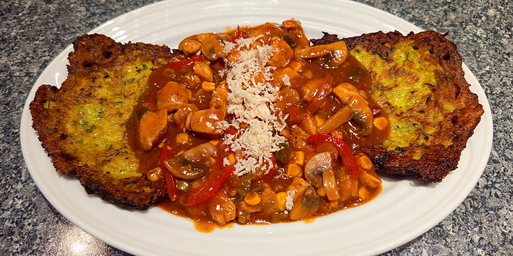 Kuřecí směs se žampiony sypaná křenem