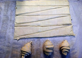 Mini listové zákusky s krémem