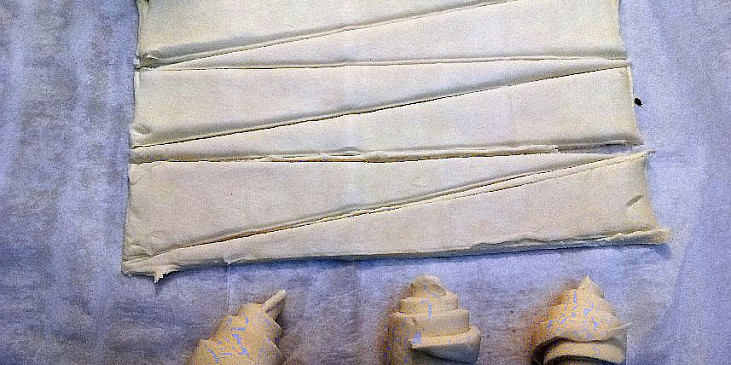 Mini listové zákusky s krémem