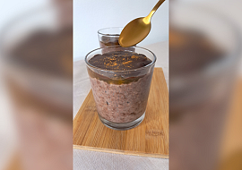 Chia pudink à la sacher dort