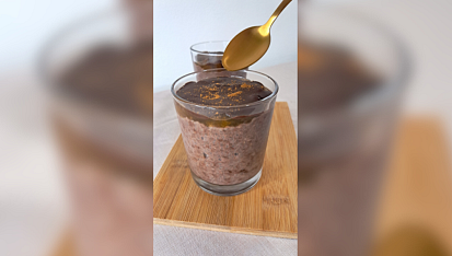 Chia pudink à la sacher dort