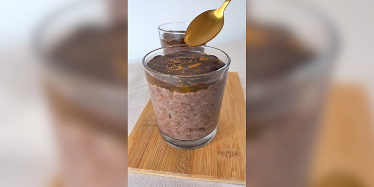 Chia pudink à la sacher dort