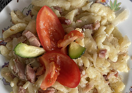 Halušky s uzeným masem a kysaným zelím (Vynikající rychlovka)