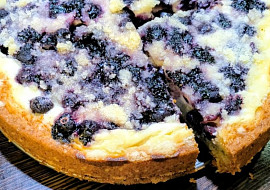Borůvkový koláč s tvarohem