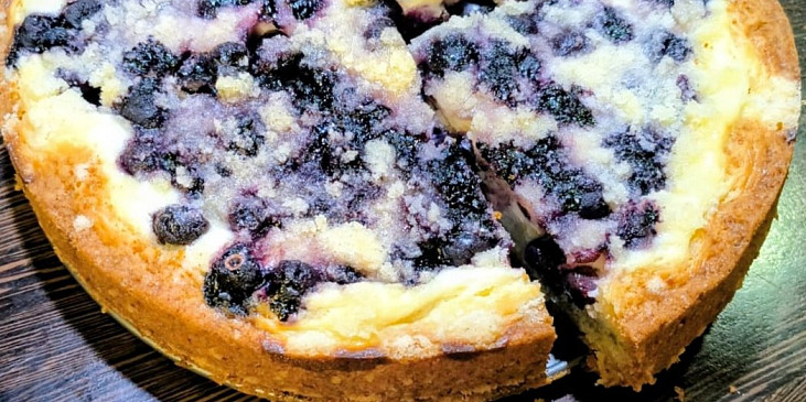 Borůvkový koláč s tvarohem