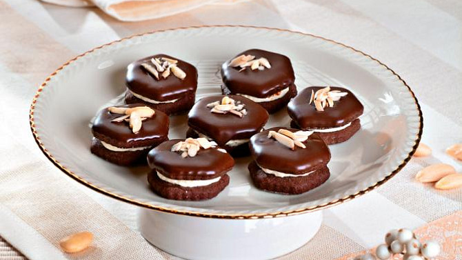 Čokoládová kolečka s mandlemi