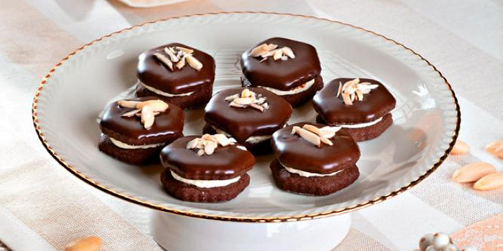 Čokoládová kolečka s mandlemi