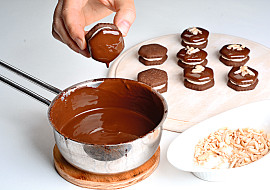 Čokoládová kolečka s mandlemi