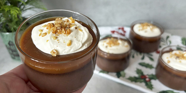 Čokoládové budino s kávovým podtónem