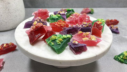 Jedlé krystaly s ovocnou příchutí