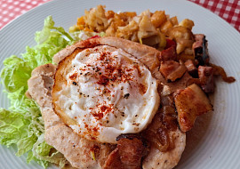 Kuřecí prsa, pečená zelenina a vejce (vhodné pro diabetiky)