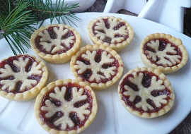 Linecké koláčky s malinovou marmeládou