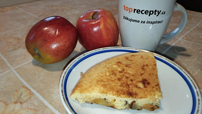 Jablkový koláč z pánve, Koláč z pánve s těstem navrch