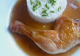 Kuře s divokým kořením (Zahuštěná šťáva nakonec propasírována.)