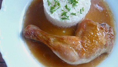 Kuře s divokým kořením, Zahuštěná šťáva nakonec propasírována.