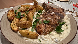 Kuřecí supreme se žampionovou omáčkou podle Mirka Kaliny