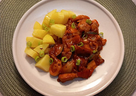 Zeleninová směs na vepřovém plátku