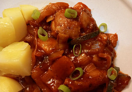 Zeleninová směs na vepřovém plátku