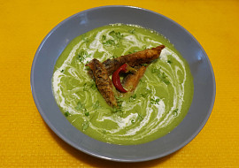 Hrášková rybí polévka a kapří hranolky