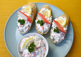 Jednohubky s krabí pomazánkou