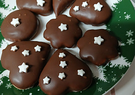 Měkké perníčky s čokoládovou polevou