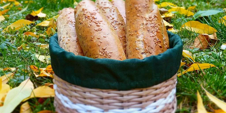 Pšeničné rohlíky se lněným semínkem