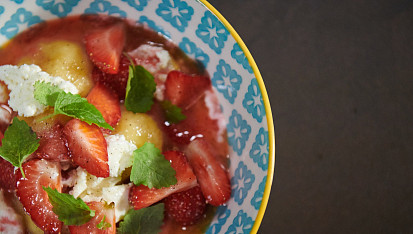 Ricottové knedlíčky s jahodami podle Jana Punčocháře