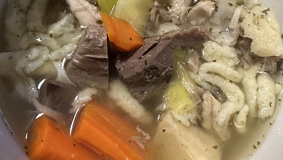 Slepičí polévka s noky, Skepičí s haluškami ♥️