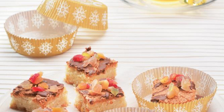 Bílkové řezy s kandovaným ovocem