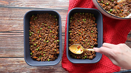 Cottage pie - pečená kaše s masovou směsí