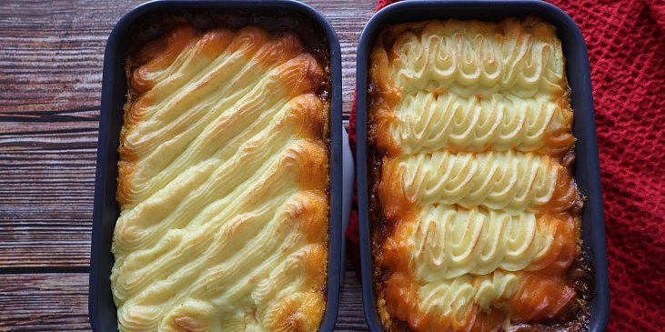 Cottage pie - pečená kaše s masovou směsí