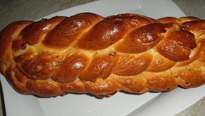 Máslová vánočka s rozinkami, Máslová vánočka s rozinkami