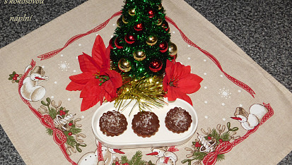 Čokoládové hvězdičky s kokosovou náplní