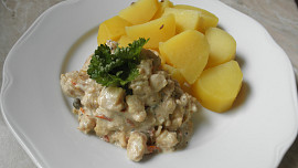 Rybí filé s rajčaty a kapary