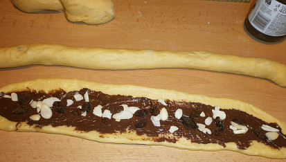 Vánočka s Nutellou