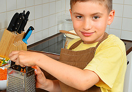 Hrachová polévka s krutony