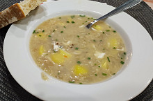 couračka dle receptu doplněná sekanou pažitkou