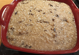 Štedrovečerní kuba, jak se vaří ve Východních Čechách (Před vložením do trouby)