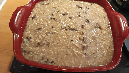 Štedrovečerní kuba, jak se vaří ve Východních Čechách, Před vložením do trouby