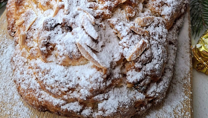 Tvarohová vánočka s rumem