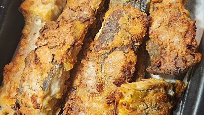 Vánoční kapr na česneku