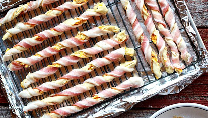 Listové twistery se slaninou