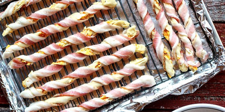 Listové twistery se slaninou