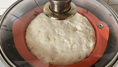 Kynutý knedlík bez lepku, mléka a vajec, vykynuté těsto