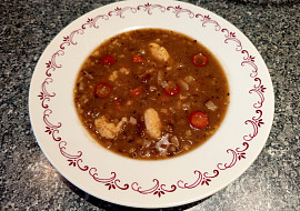 Čočková polévka s krupicovými nočky