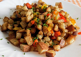 Opečený chleba se slaninou