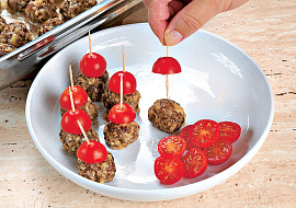 Pečené masovo-sýrové kuličky