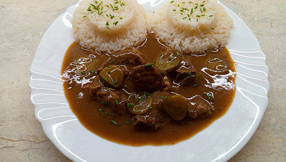 Hovězí kostky po znojemsku